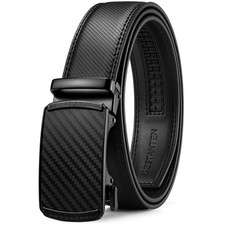 Ratchet Mens Belt Leather Dress 36"-42" Waist Adjustable, 003-black