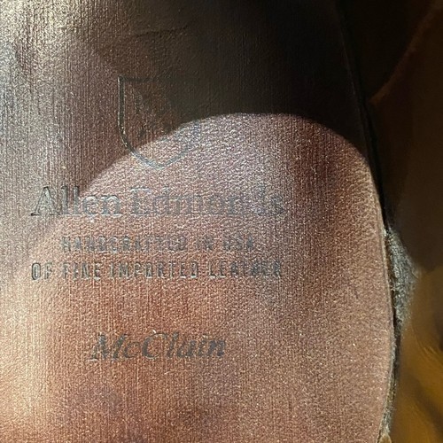 Allen Edmonds McClain Leather Black Wingtip Lace Up Shoe Mens 13 B - Picture 8 of 10