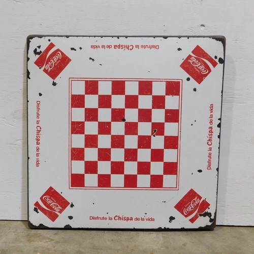 Coca Cola Metal Table Porcelain Top #41-Mexican-Restaurant Bar-30x30-Vintage