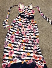 Eliza J Elegant Floral Pink and Purple Maxi Dress