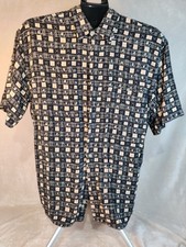 Vintage Pierre Cardin Abstract Men's Shirt Size M Button Up Geometric Collared
