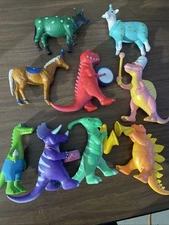Ankyo Dinosaurs Marching Band Figures &prty Animals Lot of 9 Figures