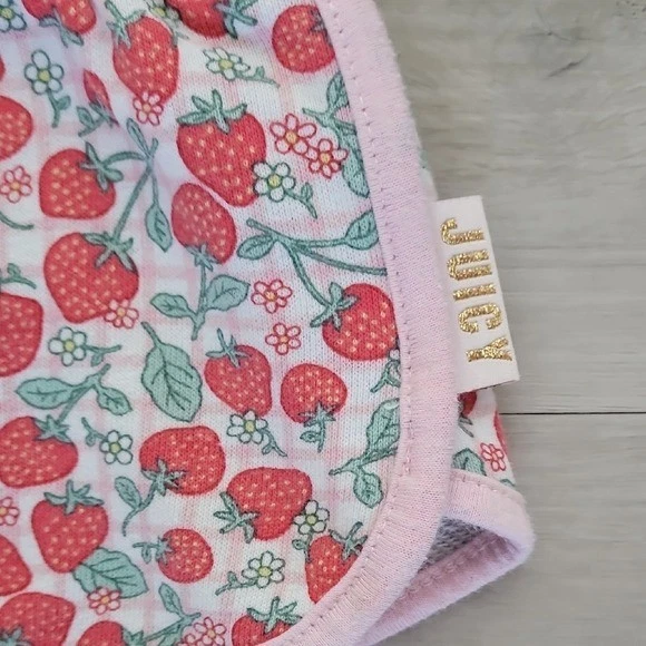 Sudadera con Capucha y Pantalones Cortos Juicy Couture Rosa Estampado Fresa Talla 3T Niños Niñas Niño Pequeño Foto 4 de 4