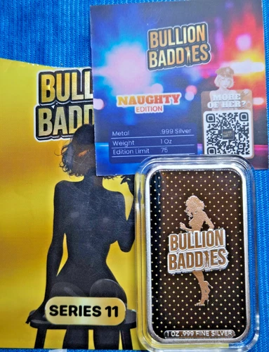 Bullion Baddies Backstage Series 11 Naughty Candy Cuffs 1 Ounce Silver Limited