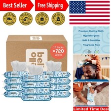 720 Count Aloe Infused Baby Wipes - Ultra Gentle, Unscented  Alcohol-Free