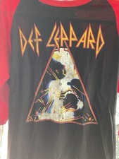 9-2025 DEF LEPPARD HYSTERIA 3/4 SLEEVE BASEBALL JERSEY SHIRT AMERICAN CLASSICS