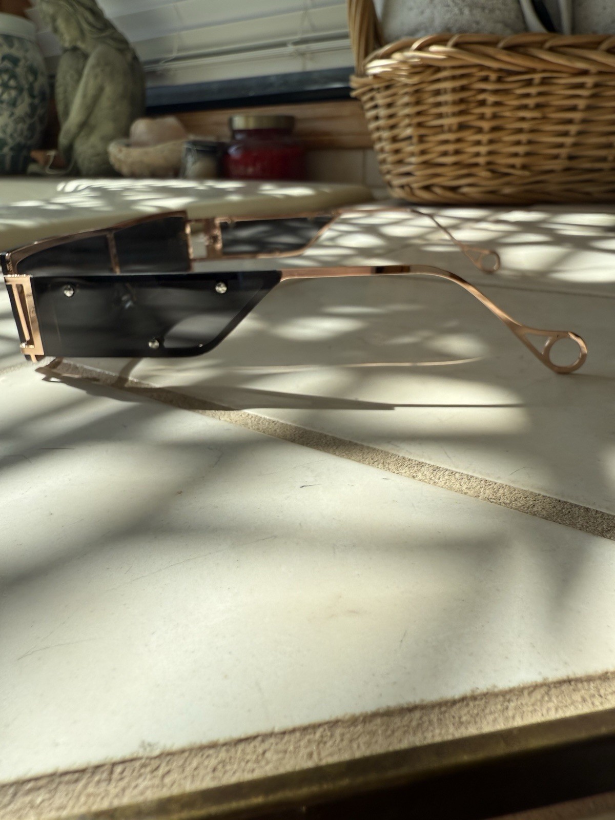 Mono Black Rectangular Sunglasses - image 2