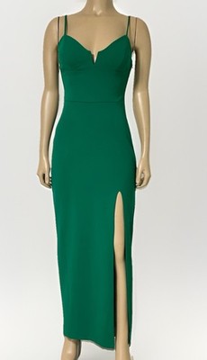 slim fit dress slacks Y2K green glitter formal dress – Holy Thrift main image 1