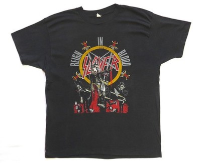 Slayer Vintage T Shirt 1986 Reign In Blood Tour LP Cover 80's