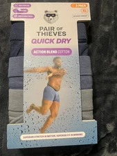 Pair of Thieves 3 Pack Men's Size Medium Quick Dry Boxer Briefs Ventilated
