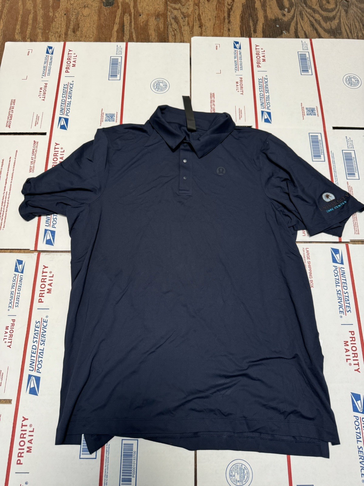 LULULEMON Logo Sport Polo Short Sleeve, UPF40, PSPG Gray, NWT, Size M, XL