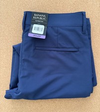 Banana Republic Mens Flat Front Slim Fit Chino Pant Blue Size 40x32