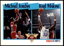 1991-92 Hoops #306 Michael Jordan / Karl Malone LL E1