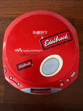 Sony CD Walkman D-E350 ESPMAX Portable CD Player Red Tested Works