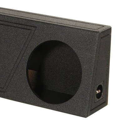 QPower QBomb Single 12'' Vented Subwoofer Box with Black Bedliner Spray (2 Pack)