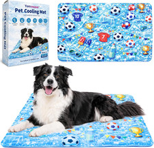 Dog Cooling Mat, Water-Activated Gel Ice Pad for Dogs Cats, Self-Cooling Mat Soc