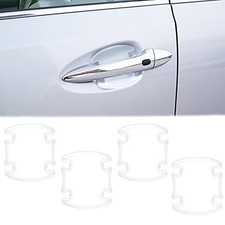4pcs Door Bowl 3D Transparent Scratch Protection Sticker Car Door Handle Black