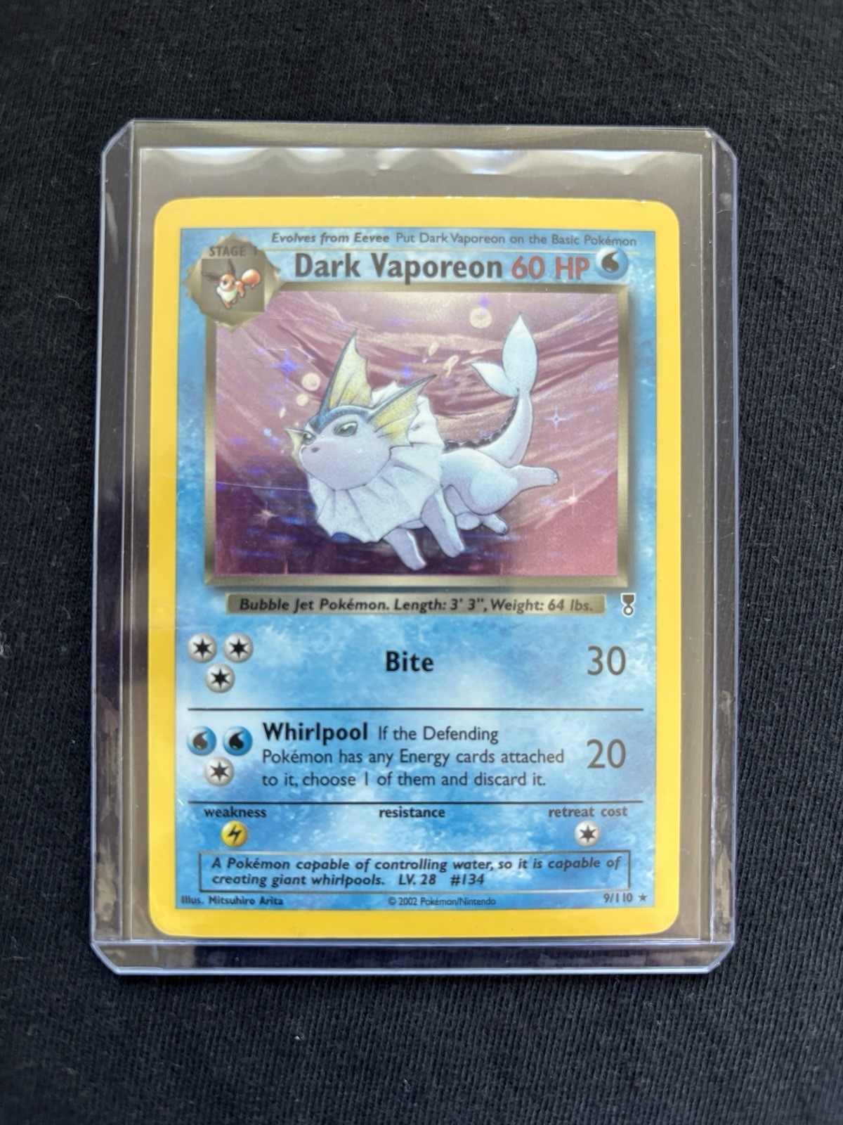 Dark Vaporeon 9/110 - Legendary Collection (2002) Vintage Holo Rare - MP