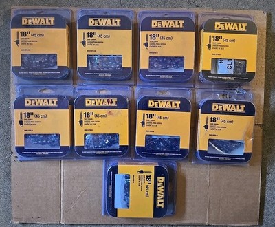 9Pks DEWALT 18'' Chainsaw Chain DW01DT618 62 Drive Links Fits DCCS672 / DWCS600