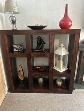 Solid Mango Wood Large Cube Open Display Unit 