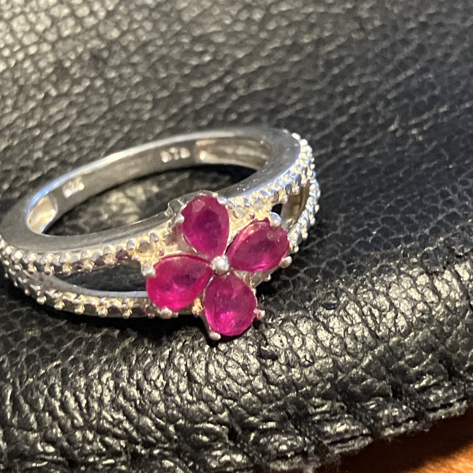 STS Chuck Clemency 925 Sterling Silver Ruby Size … - image 4