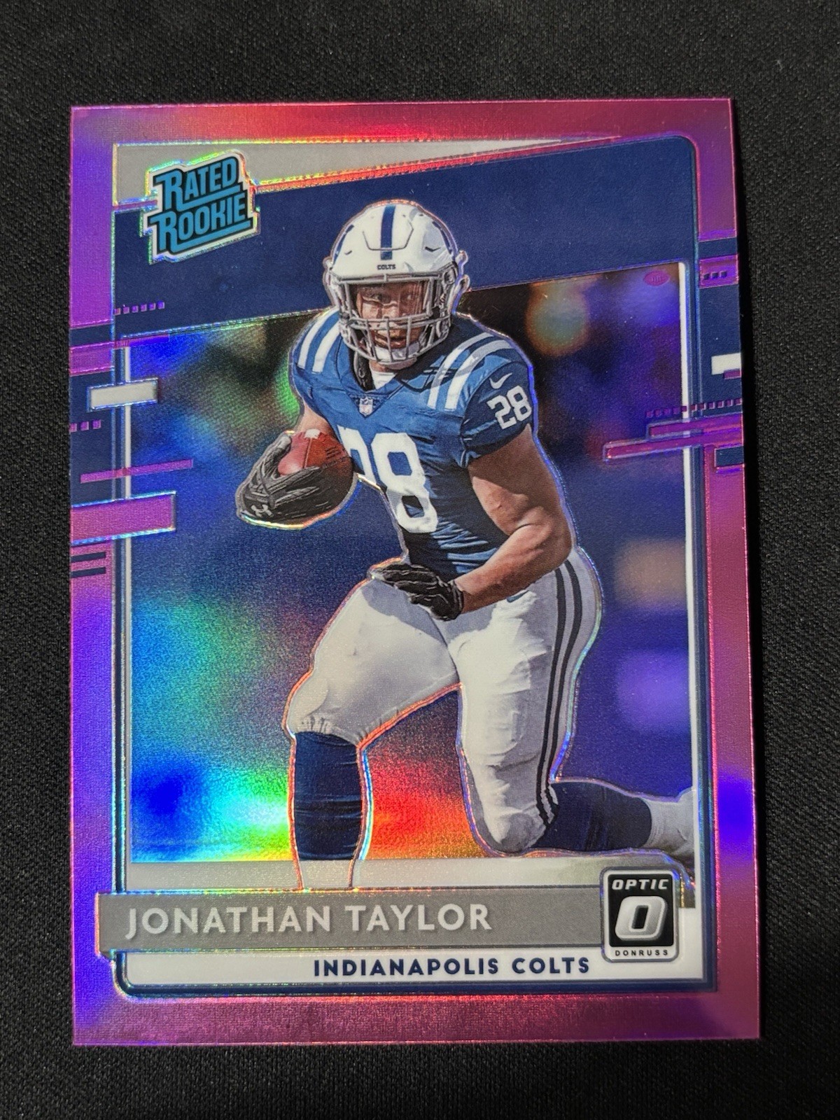 2020 Panini Donruss Optic - Rated Rookies Jonathan Taylor #167 Pink Prizm (RC)