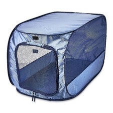 Soft Sided Open Dog Kennel Portable Medium Blue