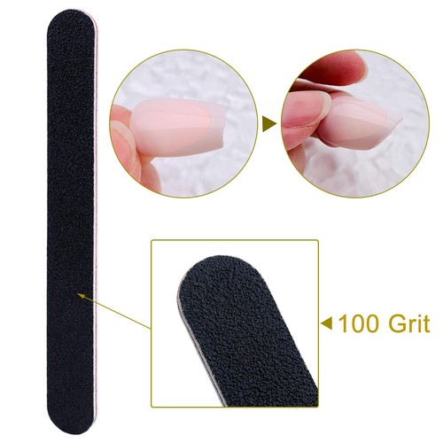 HeeYaa Nail File 10 PCS Professional Double Sided 100/180 Grit Nail Files Eme... - Picture 4 of 9