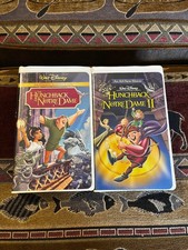 Disney VHS, lot of 2, Hunchback of Norte Dame & Hunchback of Notre Dame II