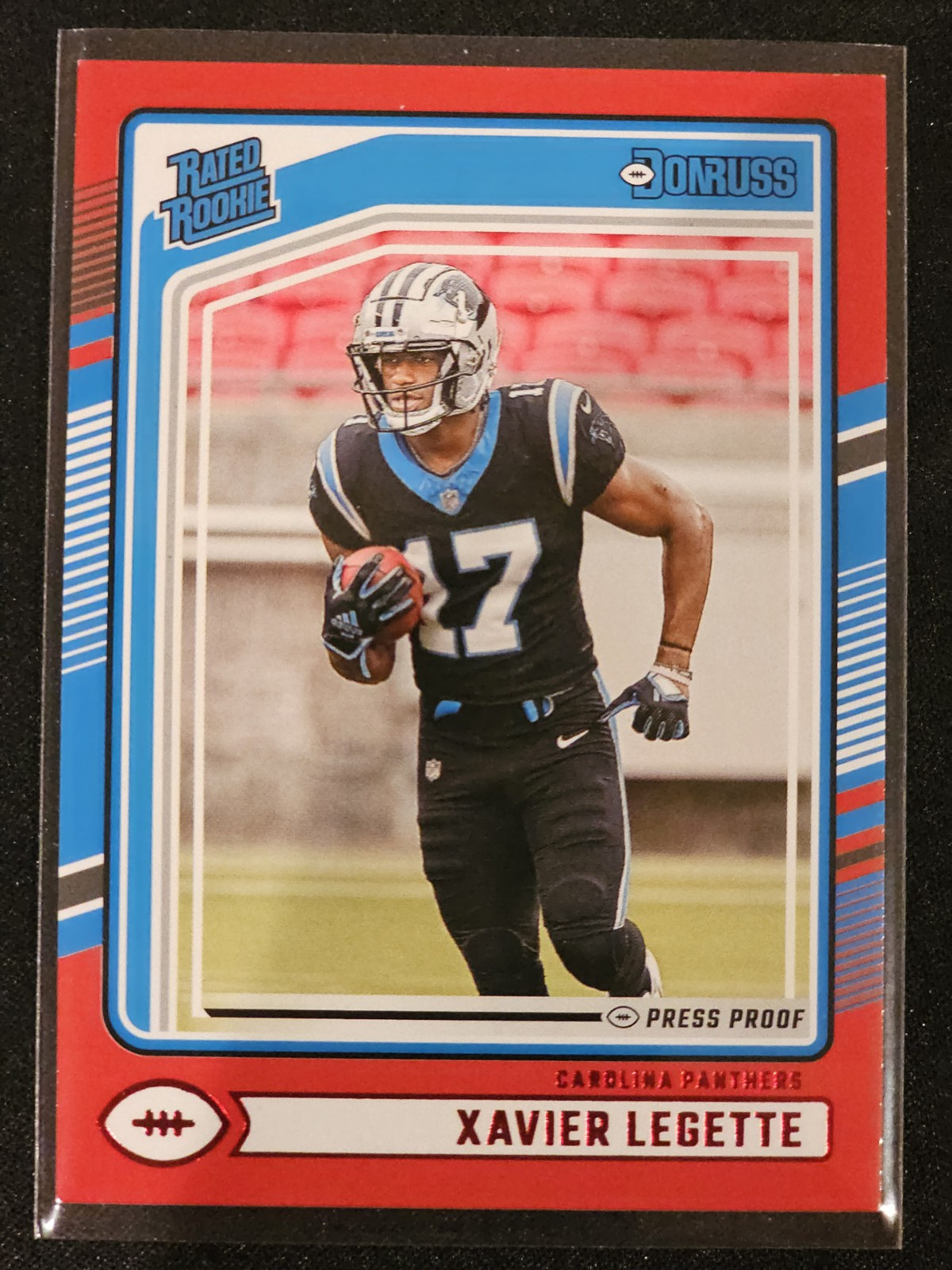 2024 Panini Donruss - Rated Rookie Red Press Proof #323 Xavier Legette (RC)
