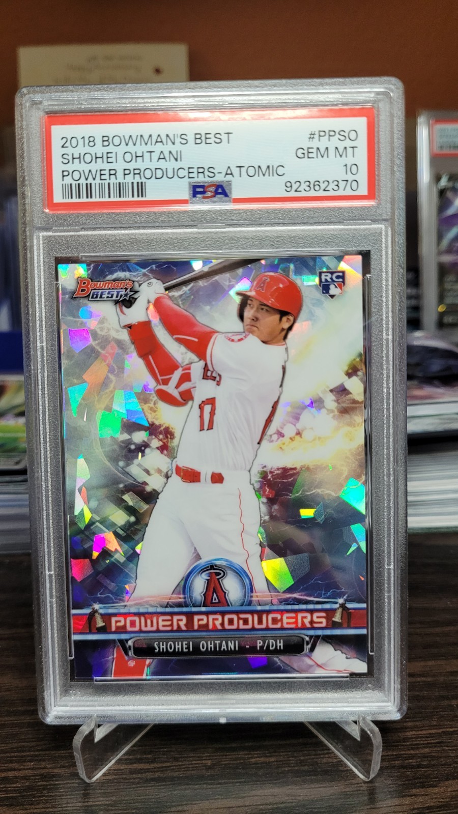 2018 BOWMANS BEST POWER PRODUCERS ATOMIC #PPSO SHOHEI OHTANI PSA 10 ROOKIE CARD