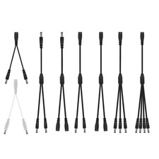 DC Power Splitter Cable 5.5mm 2.1mm 1 To 2/3/4/5/6/8 Way 5V 12V Power Adapter Wi