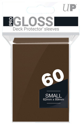 60 Ultra Pro Small Gloss Brown Deck Protector Card Sleeves Yugioh ccg tcg