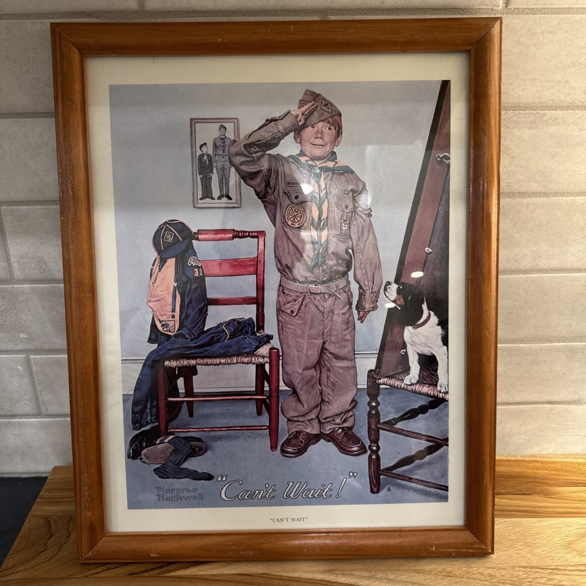 Norman Rockwell Can't Wait Print 11x14 Framed | eBay