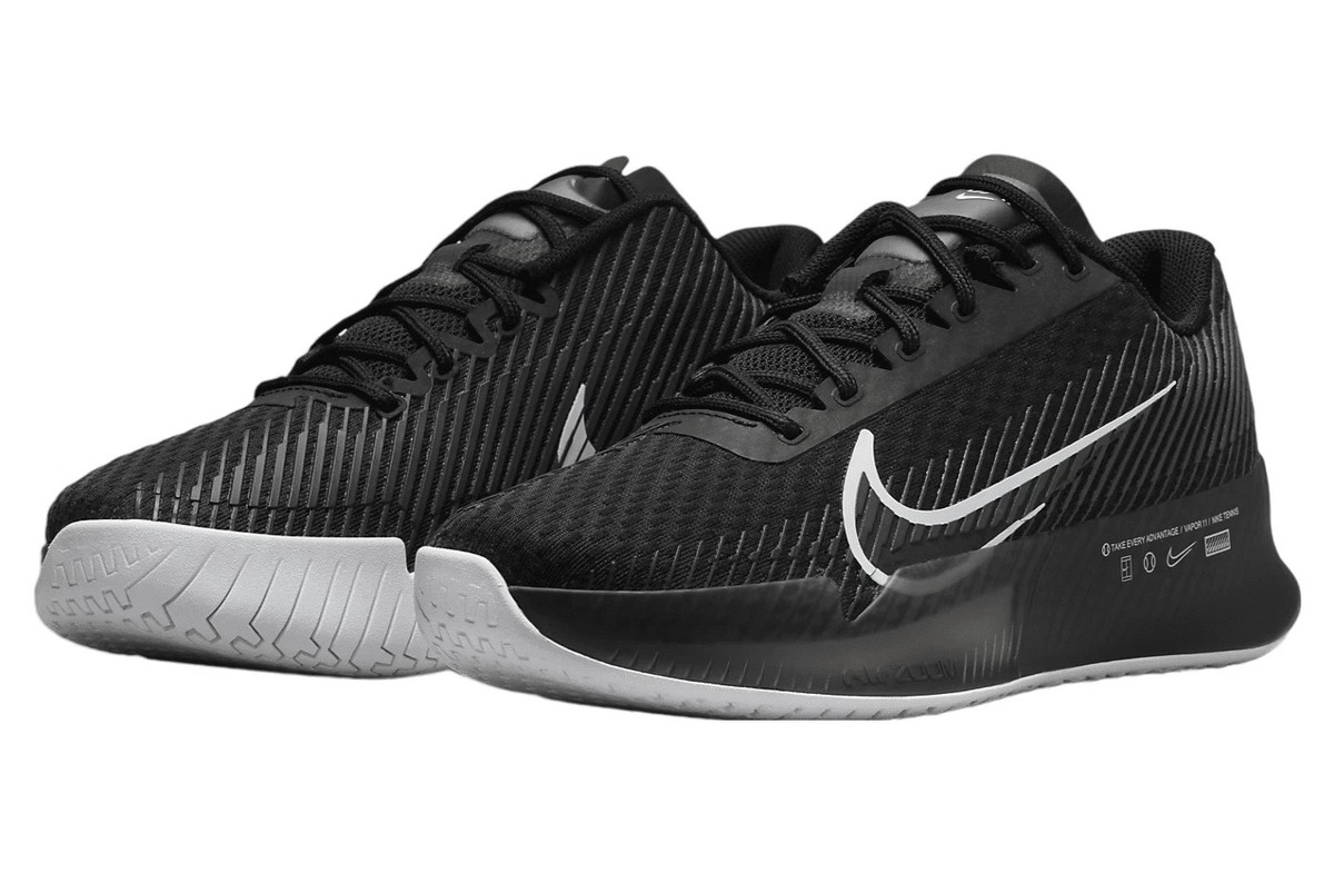 Nike Court Air Zoom Vapor 11 HC Tennis Shoes Black DR6965 Nike Court Air Zoom Vapor 11 HC Tennis Shoes Black DR6965