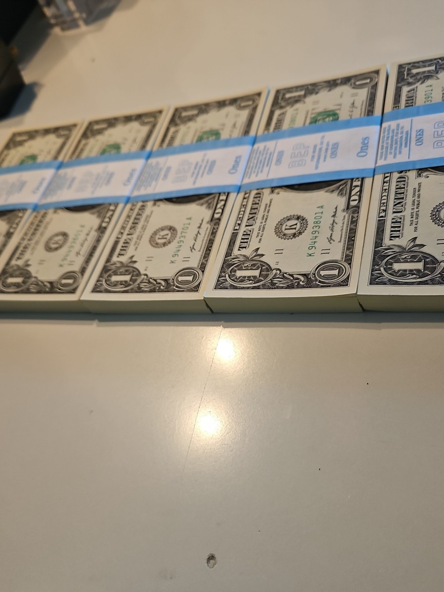 500 $1 BILLS Consecutive Uncirculated SEQUENTIAL NEW FREE FAST