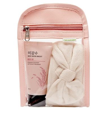 Korean Skin Rice Water Bright Foaming Face Wash 50ml, Face Wash for Glowing Skin