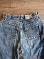 Vintage Levis Jeans Womens 28x32 Blue 80s California Straights Orange Tab Faded