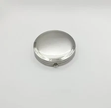 Tiffany & Co. Vintage Sterling Silver Round Makeup Compact Mirror -2.5in