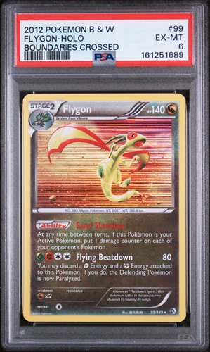 2012 POKEMON BLACK & WHITE BOUNDARIES CROSSED #99 FLYGON-HOLO PSA 6