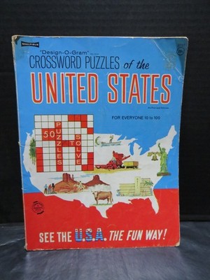 1970'S/80'S DESIGN-O-GRAM UNITED STATES CROSSWORD PUZZLE BOOK