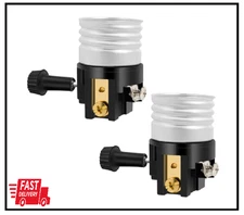 Ul Listed E26 Light Socket  Lamp Ssocket Replacement With On/off Switch Knobla