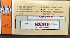 Con-Cor HO Kit #0004-008108 40’ Piggyback Box Trailer Bud of California NIB
