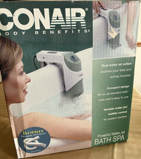 Conair Body Benefits Bath Spa BTS1D Dual Water Jet Variable Control White/Gray