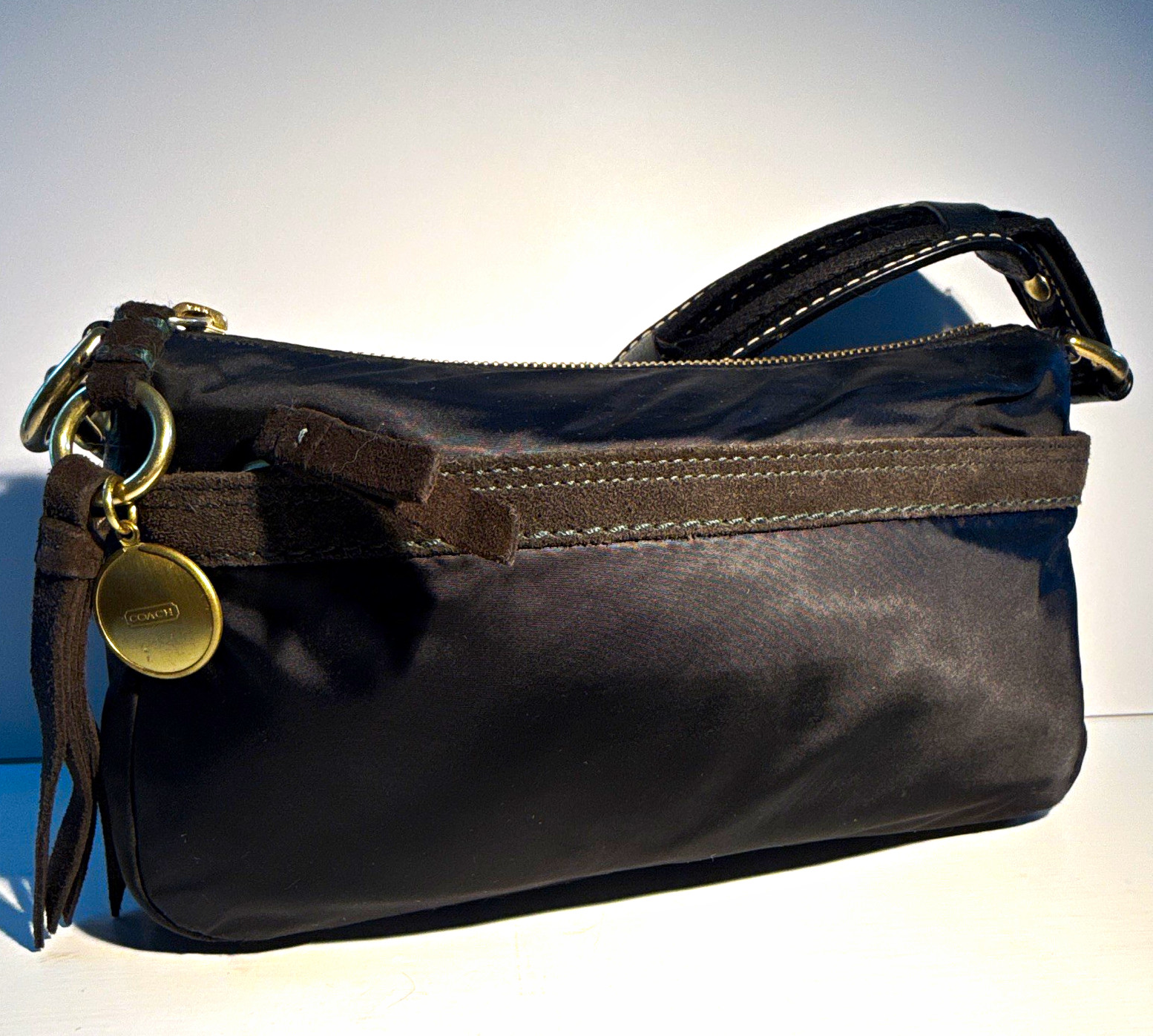 Coach Hampton Y2K Black Small Shoulder Bag, Zip Closu… - Gem