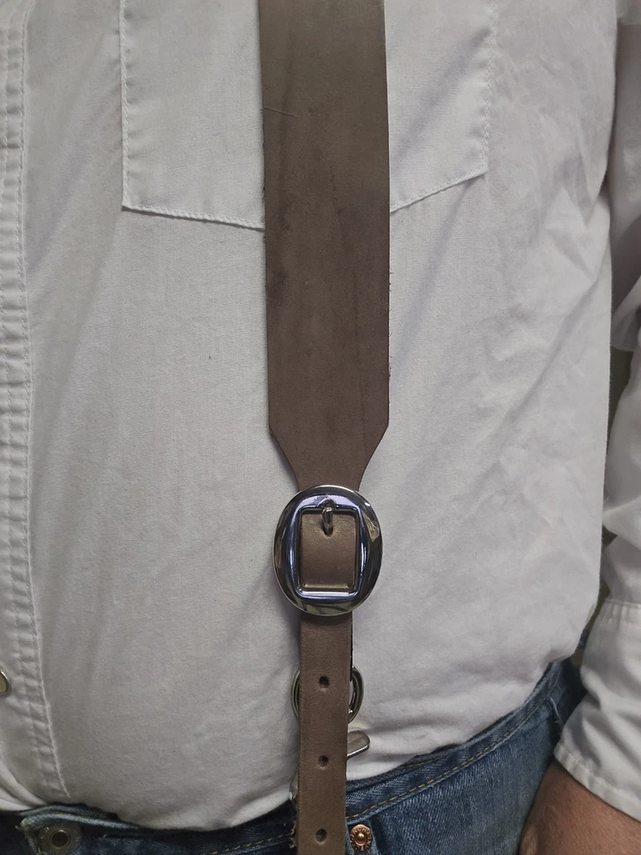 Western Cowboy Hand Made leather Suspenders - Image 2 of 4