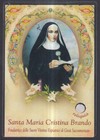 image pieuse relic Sta Maria Cristina reliquia holy card santino estampa