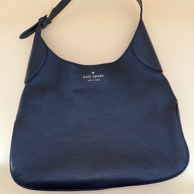 kate spade- Aster- Pebbled Leather Shoulder Bag- Black