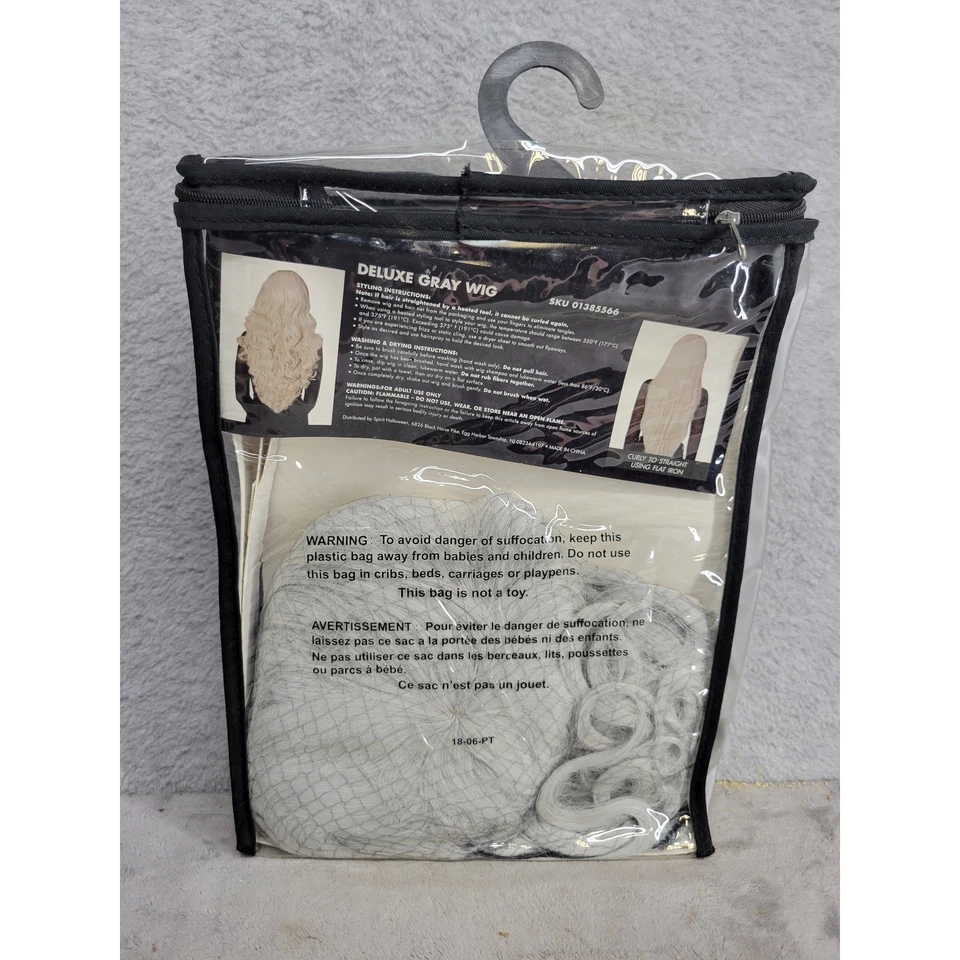 Spirit Halloween Signature Collection Deluxe Peluca Gris Disfraz Accesorio Foto 2 de 2