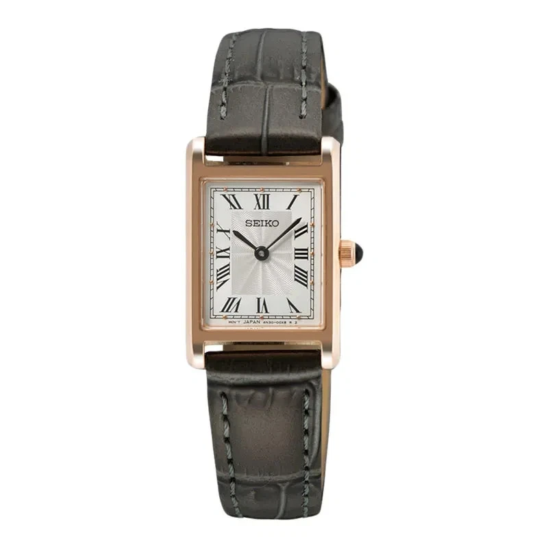 Reloj para mujer Seiko SWR096P1 cuarzo esfera blanca cuero